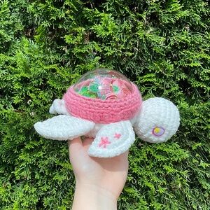 Starry Rose Turtle Crochet Plush